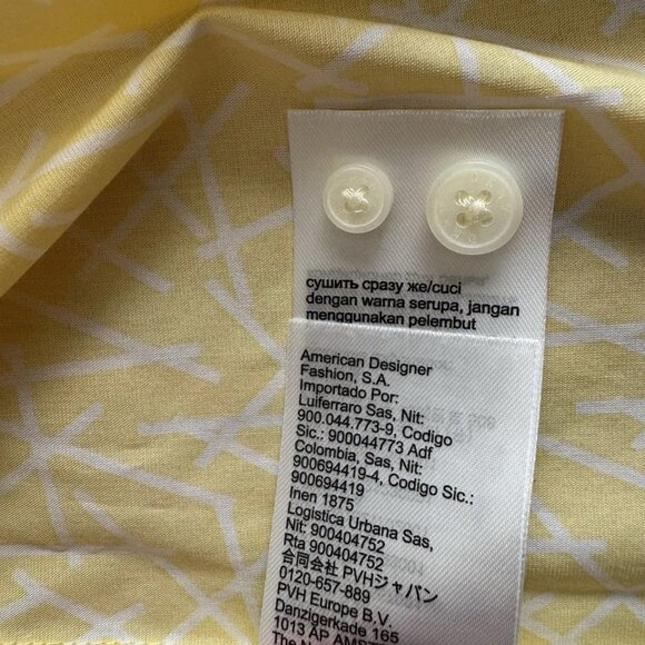❎SOLD❎DKNY Women Button-Down Long Sleeve Formal Yellow Spring Shirt Blouse S L - Picture 9 of 9